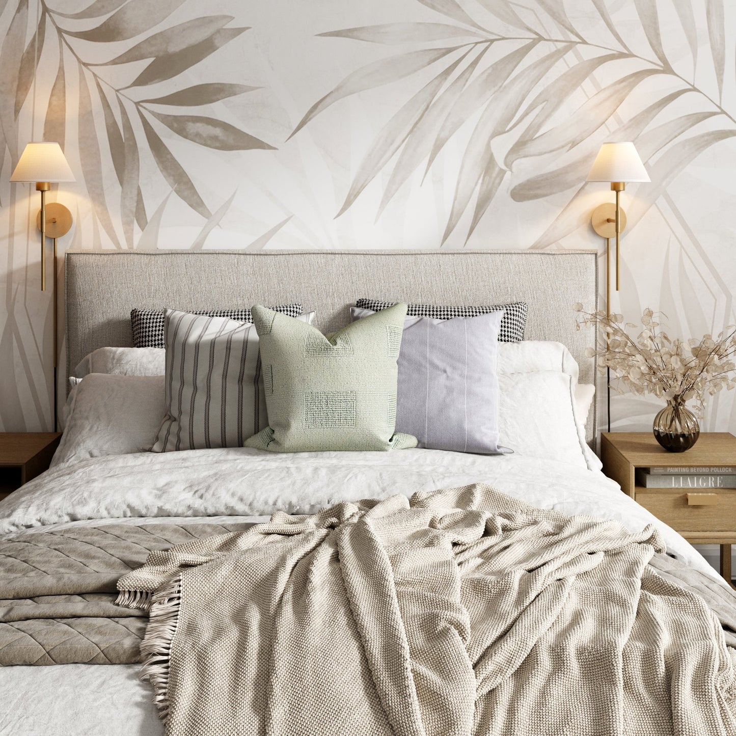 Plug-in Cotton Shade Wall Lights (Set of 2)