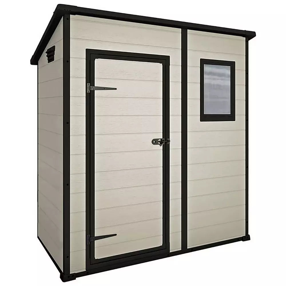 Keter Manor Pent Outdoor Garden Storage Shed 6 x 4ft - Brown