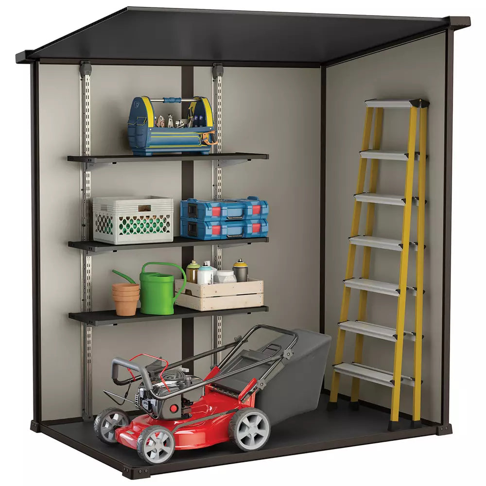 Keter Manor Pent Outdoor Garden Storage Shed 6 x 4ft - Brown