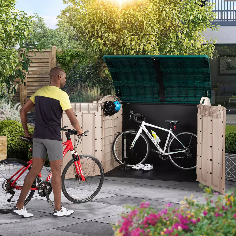 Keter Store It Out Ultra 2000L Garden Bike Shed -Beige/Green