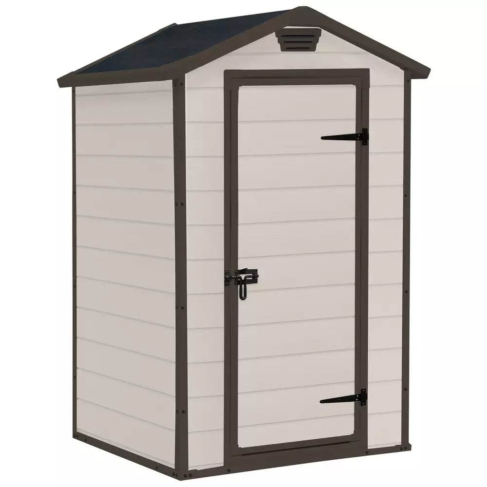 Keter Manor Apex Outdoor Garden Storage Shed 4 x 3ft - Brown