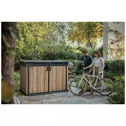 Keter Signature 2020L Horizontal Garden Storage Shed - Oak