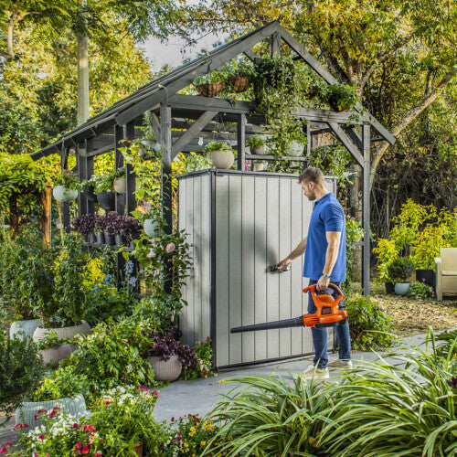 Keter Garden Storage Cabinet Grey Outdoor Furniture Shed Organiser Chest Box