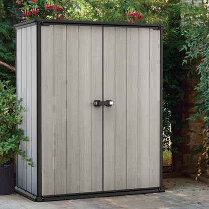 Keter Garden Storage Cabinet Grey Outdoor Furniture Shed Organiser Chest Box